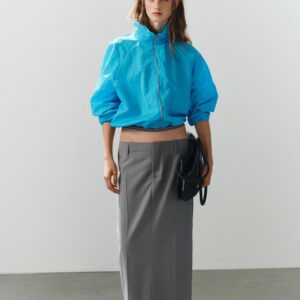 TECHNICAL FABRIC ZIP-UP JACKET