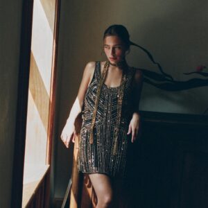 BEADED MINI DRESS