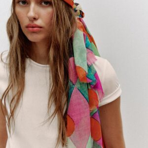 HARLEQUIN PRINT MODAL SILK SCARF