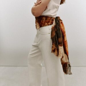 BUTTERFLY PRINT MODAL SILK SCARF