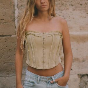 RUFFLED CORSET TOP