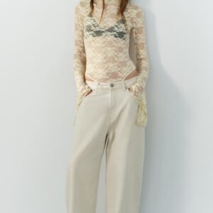 LACE BELL-SLEEVE BODYSUIT