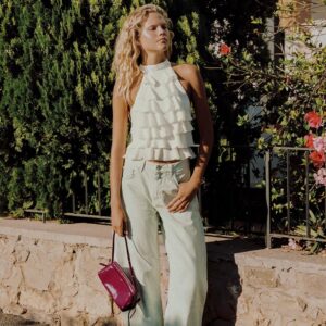 GEORGETTE HALTER TOP