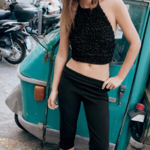 HALTER NECK RUFFLE TOP
