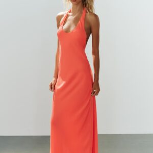 LONG HALTER DRESS