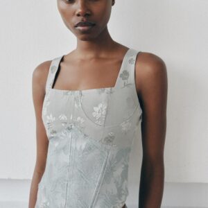 COMBINED JACQUARD CORSET TOP