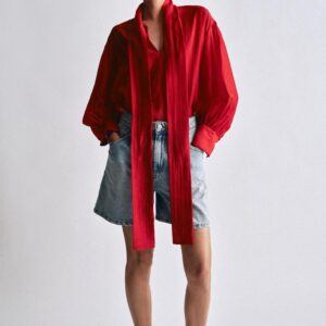 ZW COLLECTION SATIN SHIRT WITH TIES