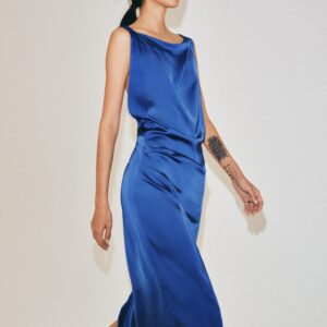 ZW COLLECTION DRAPED SATIN DRESS