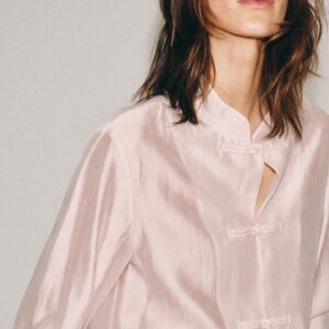 ZW COLLECTION SATIN SHIRT WITH FROG FASTENING