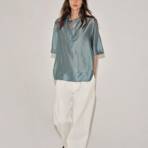 ZW COLLECTION FLOWING SHORT SLEEVE BLOUSE