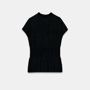 SMOCKED KNIT TOP