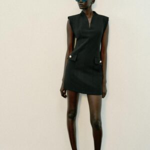 MINI DRESS WITH SHOULDER PADS