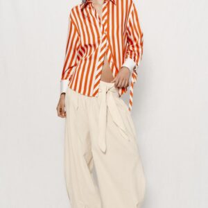 STRIPED SHIRT WITH BOWS