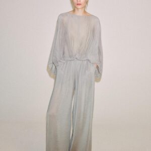 SEMI-SHEER PALAZZO TROUSERS