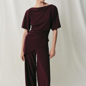 DRAPED CREPE TOP