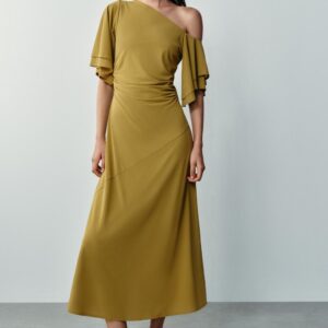 RUFFLE SLEEVE DRESS