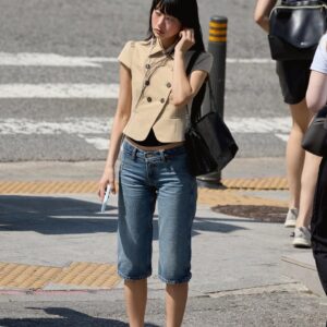 DOUBLE-BREASTED SHORT SLEEVE JACKET