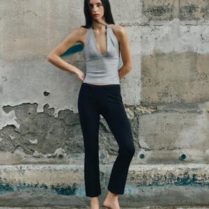 STRETCH HALTER STRIPE TOP