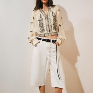ZW COLLECTION BEADED EMBROIDERED BLOUSE