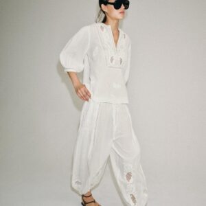 ZW COLLECTION EMBROIDERED LACE SHIRT