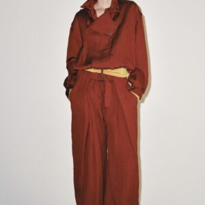 ZW COLLECTION BUCKLE BELT TROUSERS