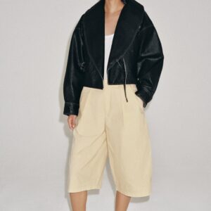 ZW COLLECTION 100% LEATHER BUCKLE JACKET