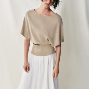 KNIT BELTED TOP