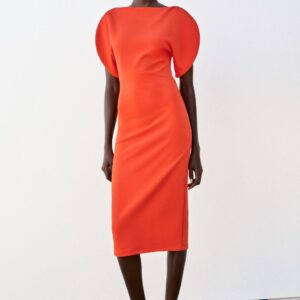 VOLUMINOUS MIDI DRESS