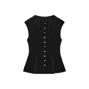 WAISTCOAT AND TROUSER SET - BLACK