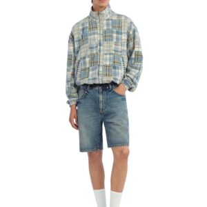 STRAIGHT-LEG DENIM BERMUDA SHORTS
