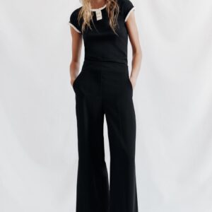BUTTONED TRIM TOP