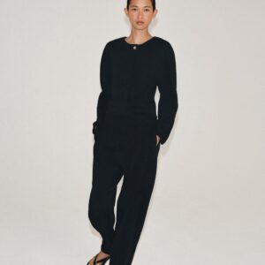 CROPPED WIDE-LEG TROUSERS