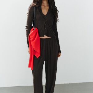 SAROUEL TROUSERS - BROWN MARL