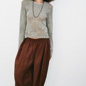 POINTELLE KNIT JUMPER