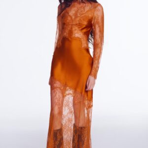 ZW COLLECTION SATIN LACE DRESS