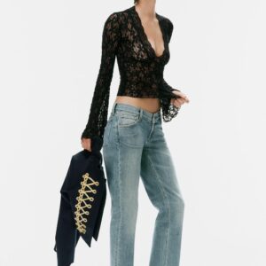 LACE BELL SLEEVE TOP