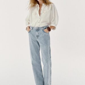 Z1975 MID-WAIST STRAIGHT JACQUARD JEANS