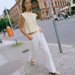 CUTWORK KNIT TOP