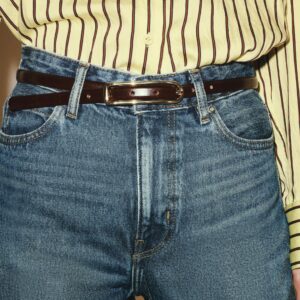 100% LEATHER SLIM BELT