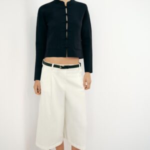 KNIT CARDIGAN WITH FROG FASTENING
