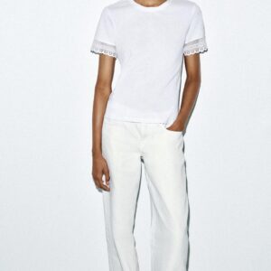 SHORT SLEEVE T-SHIRT WITH TRIMS