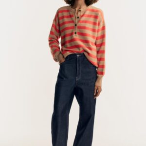 STRIPED WOOL AND CASHMERE JUMPER