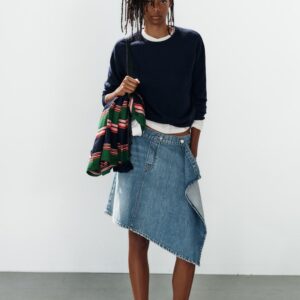 TRF ASYMMETRIC DENIM SKIRT