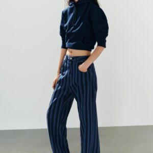 TRF MID-WAIST STRIPED JEANS