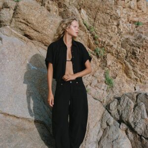 FLOWING BALLOON TROUSERS WITH CUFFS
