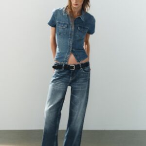 TRF DENIM SHIRT WITH POCKETS