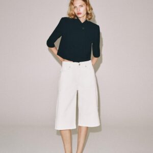 ZW COLLECTION CROPPED SHORT SLEEVE BLAZER