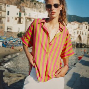 SHORT SLEEVE STRIPED SHIRT