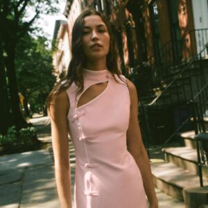 MINI DRESS WITH FROG FASTENING