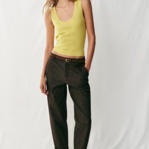 BRAIDED BELT CHINO TROUSERS